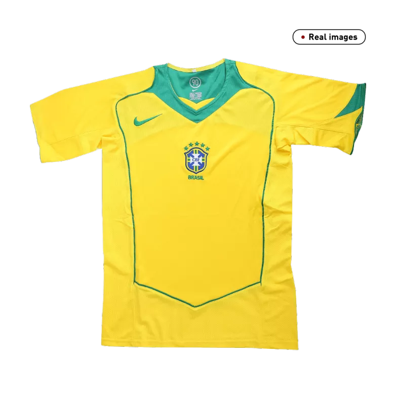 Brazil Jersey Custom Home Soccer Jersey 2004 - bestsoccerstore