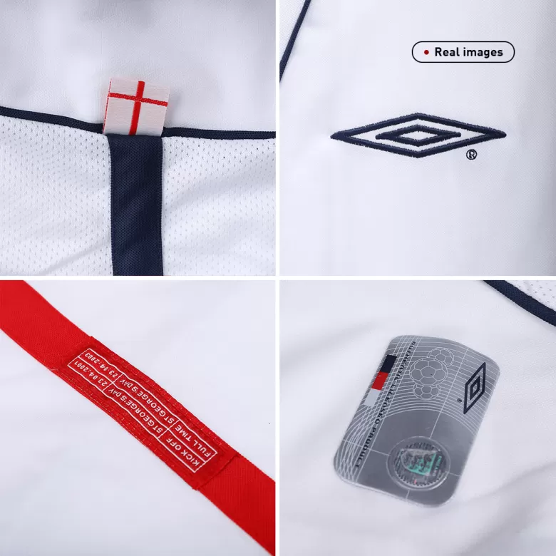 SCHOLES #8 England Retro Jersey Home Soccer Shirt 2002 - bestsoccerstore