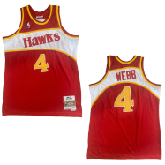 Atlanta Hawks Jersey Webb #4 NBA Jersey 1986-87