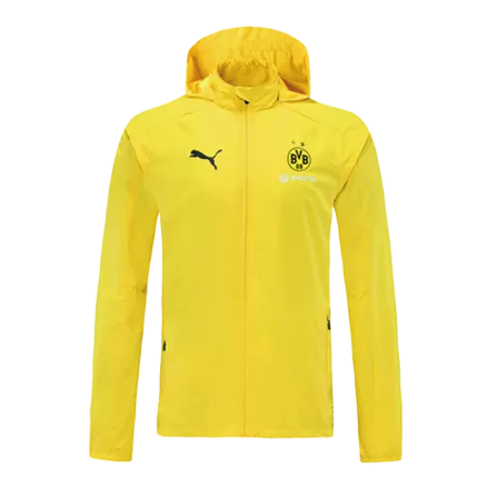 Men's Puma Borussia Dortmund Yellow Hoodie Jacket Soccer Jersey 2021/22 - bestsoccerstore