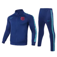 Kid's Nike Barcelona Blue High Neck Collar Training Jacket Soccer Jersey 2021/22 - bestsoccerstore