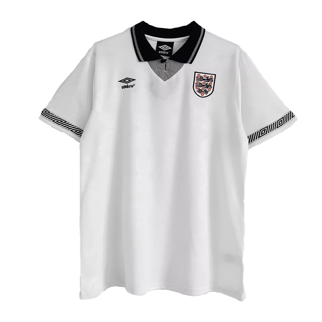 England Jersey Custom Home Soccer Jersey 1990 - bestsoccerstore