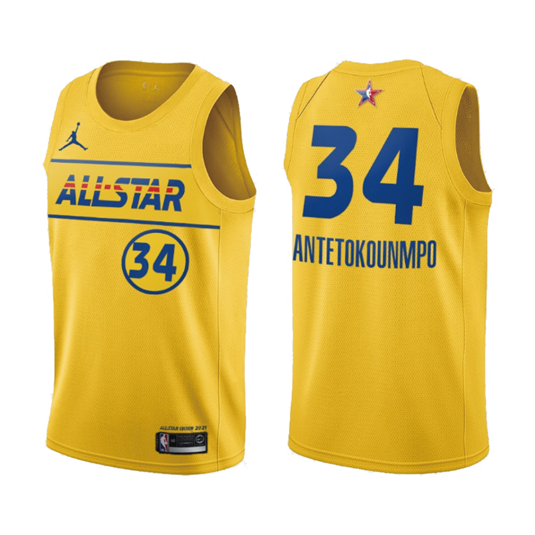 All Star Jersey Giannis Antetokounmpo #34 NBA Jersey 2021