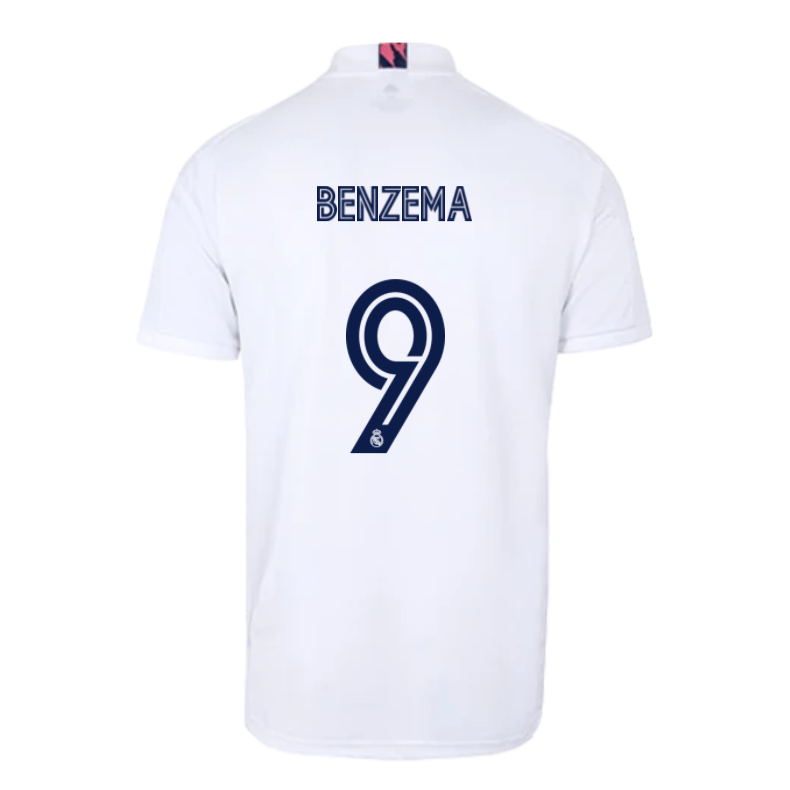 Real Madrid Jersey Custom Home Benzema #9 Soccer Jersey 2020/21