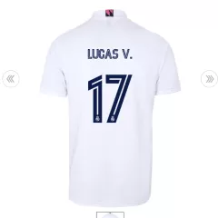 Real Madrid Jersey Custom Home Lucas V. #17 Soccer Jersey 2020/21 - bestsoccerstore
