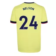 Arsenal Jersey Custom Away NELSON #24 Soccer Jersey 2021/22 - bestsoccerstore
