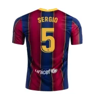 Barcelona Jersey Custom Home SERGIO #5 Soccer Jersey 2020/21 - bestsoccerstore