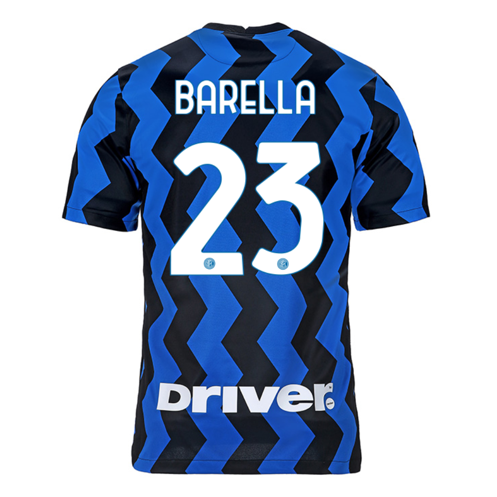 Inter Milan Jersey BARELLA 23 Custom Home Soccer Jersey 2020/21