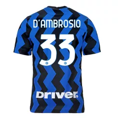 Inter Milan Jersey D'AMBROSIO #33 Custom Home Soccer Jersey 2020/21 - bestsoccerstore
