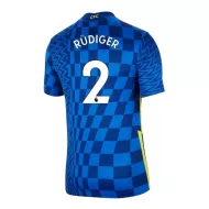 Chelsea Jersey RÜDIGER #2 Custom Home Soccer Jersey 2021/22 - bestsoccerstore
