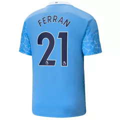 Manchester City Jersey Custom Home FERRAN #21 Soccer Jersey 2020/21 - bestsoccerstore