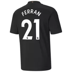 Manchester City Jersey Custom Away FERRAN #21 Soccer Jersey 2020/21 - bestsoccerstore