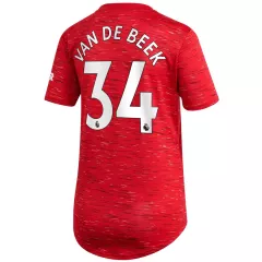 Manchester United Jersey Custom Home VAN DE BEEK #34 Soccer Jersey 2020/21 - bestsoccerstore