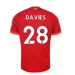 Liverpool Jersey Custom Home DAVIES #28 Soccer Jersey 2021/22 - bestsoccerstore