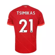 Liverpool Jersey Custom Home TSIMIKAS #21 Soccer Jersey 2021/22 - bestsoccerstore