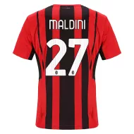 AC Milan Jersey Custom Home MALDINI #27 Soccer Jersey 2021/22 - bestsoccerstore