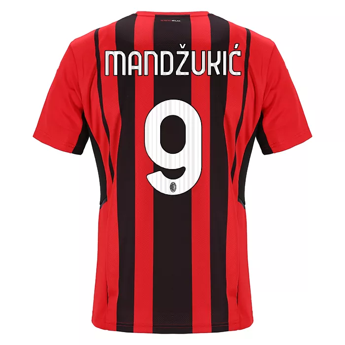 AC Milan Jersey Custom Home MANDŽUKIĆ #9 Soccer Jersey 2021/22 - bestsoccerstore