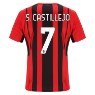 AC Milan Jersey Custom Home S. CASTILLEJO #7 Soccer Jersey 2021/22