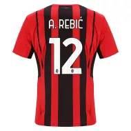 AC Milan Jersey Custom Home A.REBIĆ #12 Soccer Jersey 2021/22 - bestsoccerstore
