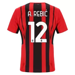AC Milan Jersey Custom Home A.REBIĆ #12 Soccer Jersey 2021/22 - bestsoccerstore