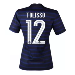 France Jersey Custom Home TOLISSO #12 Soccer Jersey 2020/21 - bestsoccerstore