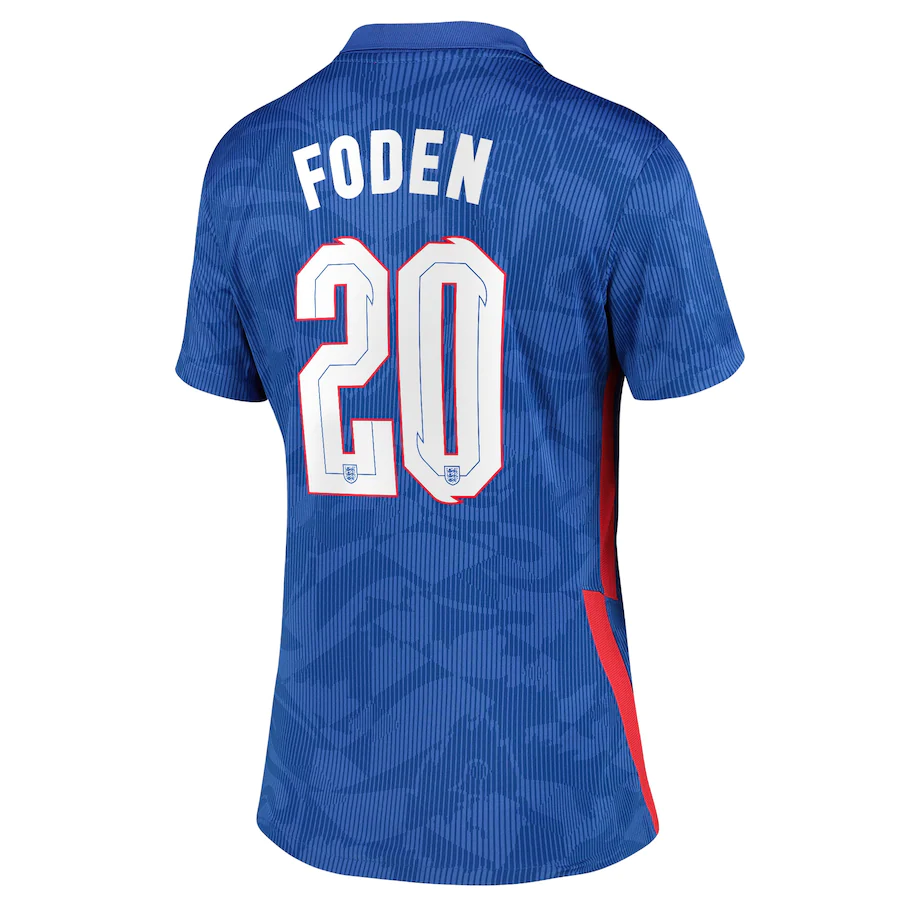 England Jersey Custom Away FODEN 20 Soccer Jersey 2020/21