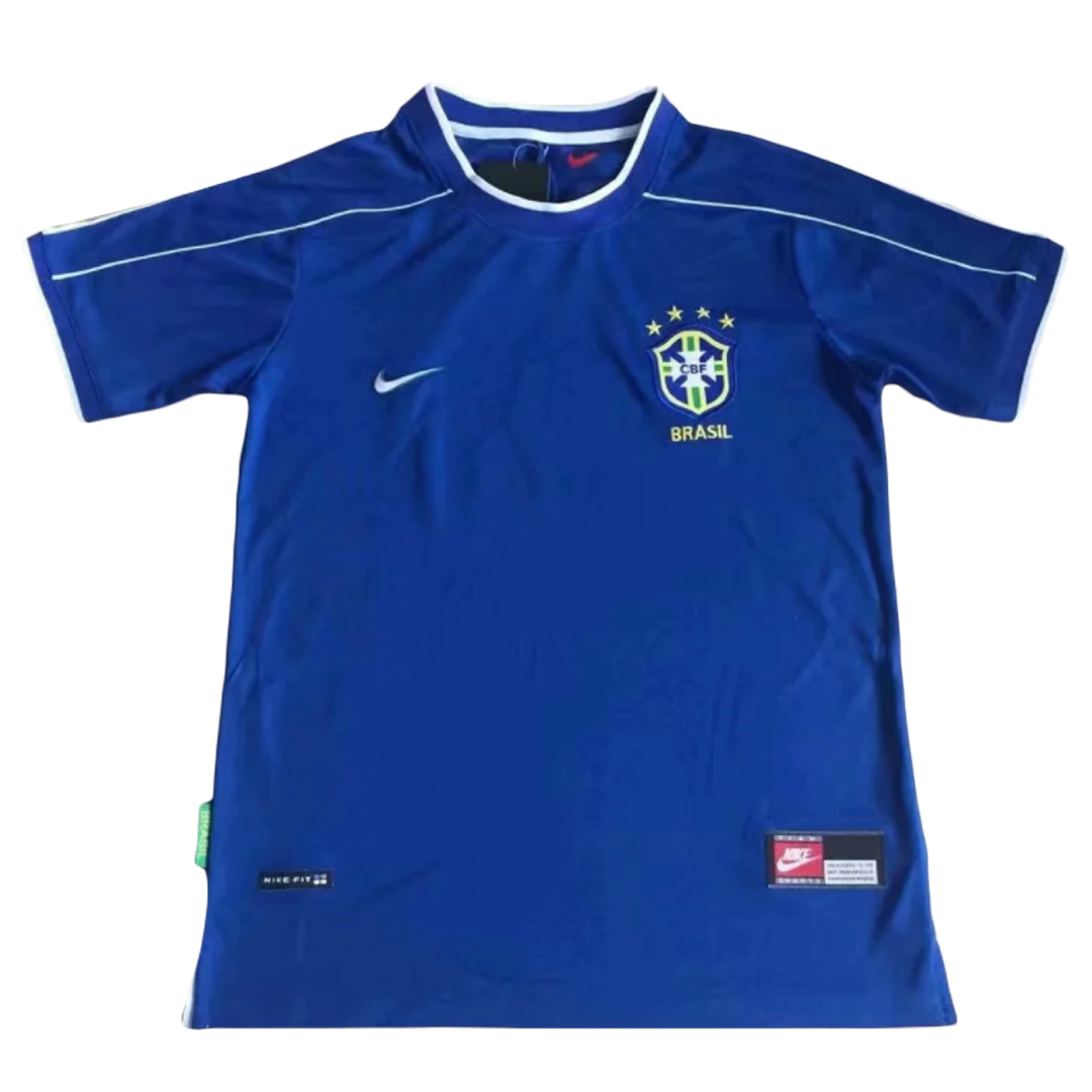 Brazil Jersey Custom Away Soccer Retro Jersey 1998 Best Soccer Store