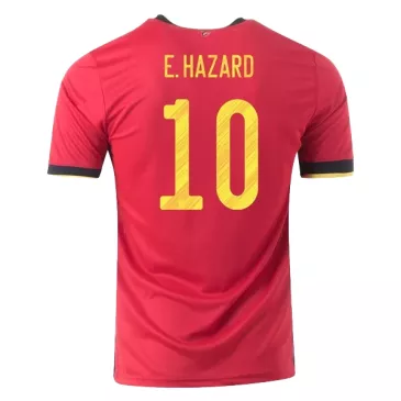 Belgium Jersey Custom Home E.HAZARD #10 Soccer Jersey 2020