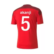 Switzerland Jersey Custom Home AKANJI #5 Soccer Jersey 2021 - bestsoccerstore