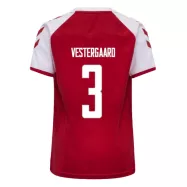 Denmark Jersey Custom Home VESTERGAARD #3 Soccer Jersey 2021 - bestsoccerstore