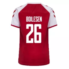 Denmark Jersey Custom Home BOILESEN #26 Soccer Jersey 2021 - bestsoccerstore