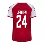 Denmark Jersey Custom Home JENSEN #24 Soccer Jersey 2021 - bestsoccerstore