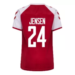 Denmark Jersey Custom Home JENSEN #24 Soccer Jersey 2021 - bestsoccerstore