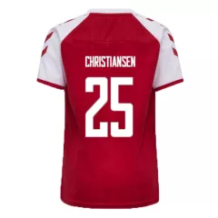 Denmark Jersey Custom Home CHRISTIANSEN #25 Soccer Jersey 2021 - bestsoccerstore