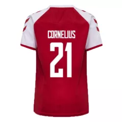 Denmark Jersey Custom Home CORNELIUS #21 Soccer Jersey 2021 - bestsoccerstore
