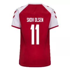 Denmark Jersey Custom Home SKOV OLSEN #11 Soccer Jersey 2021 - bestsoccerstore