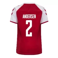 Denmark Jersey Custom Home ANDERSEN #2 Soccer Jersey 2021 - bestsoccerstore