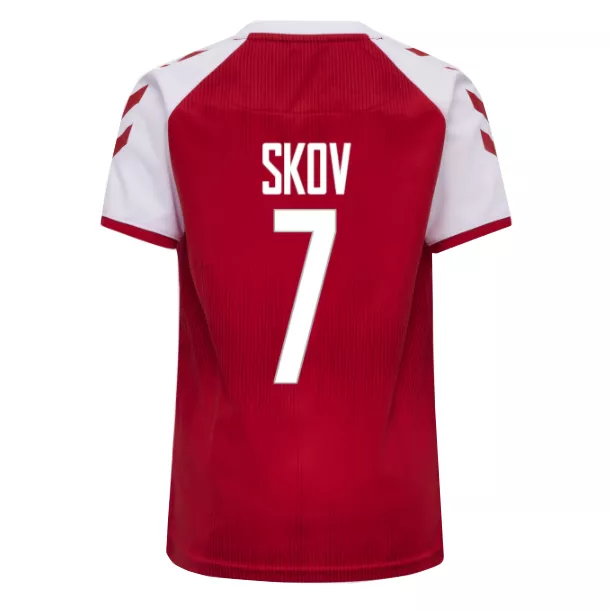Denmark Jersey Custom Home SKOV #7 Soccer Jersey 2021