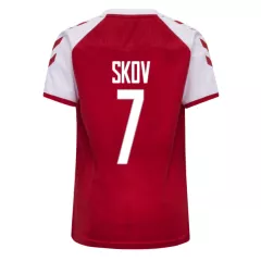 Denmark Jersey Custom Home SKOV #7 Soccer Jersey 2021 - bestsoccerstore