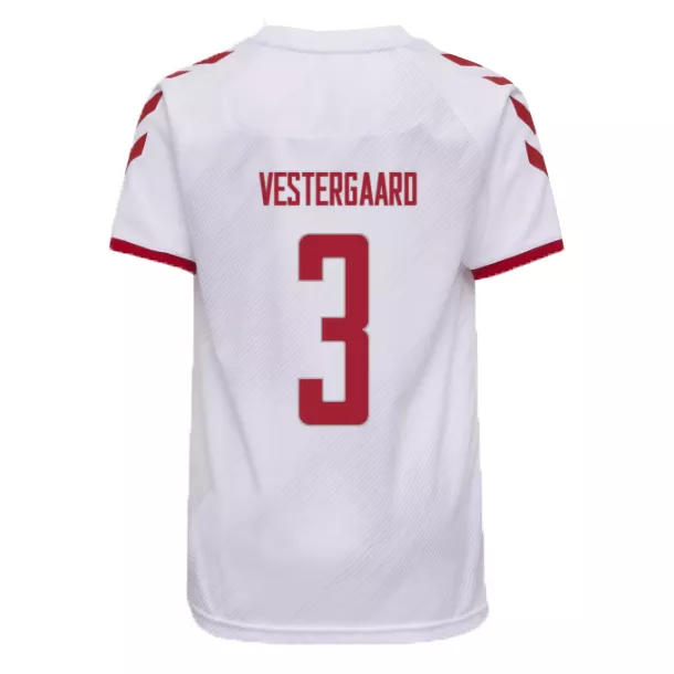 Denmark Jersey Custom VESTERGAARD #3 Soccer Jersey Away 2021 - bestsoccerstore