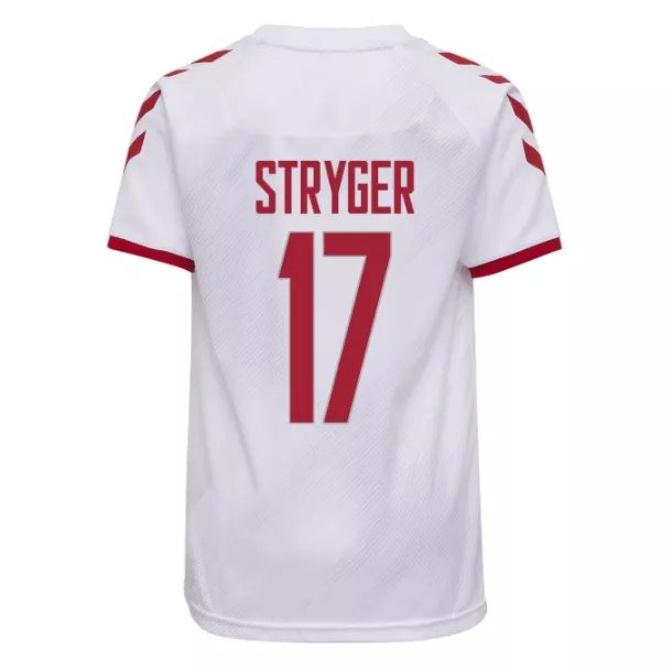 Denmark Jersey Custom STRYGER #17 Soccer Jersey Away 2021 - bestsoccerstore