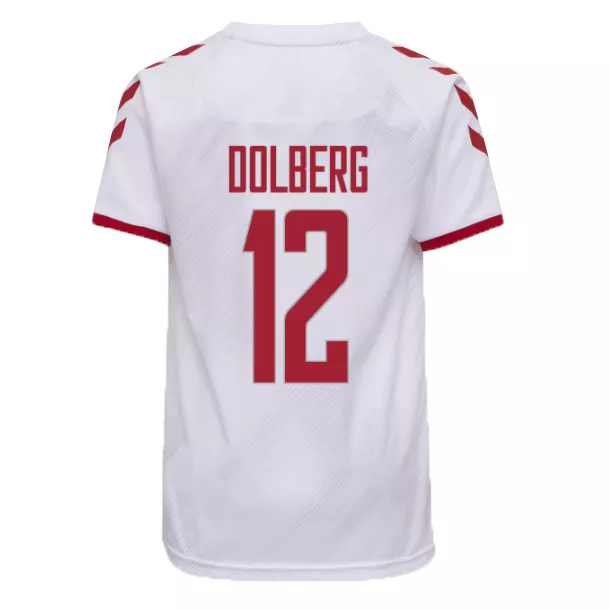 Denmark Jersey Custom DOLBERG #12 Soccer Jersey Away 2021 - bestsoccerstore