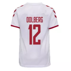 Denmark Jersey Custom Away DOLBERG #12 Soccer Jersey 2021 - bestsoccerstore