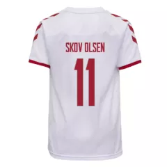 Denmark Jersey Custom Away SKOV OLSEN #11 Soccer Jersey 2021 - bestsoccerstore