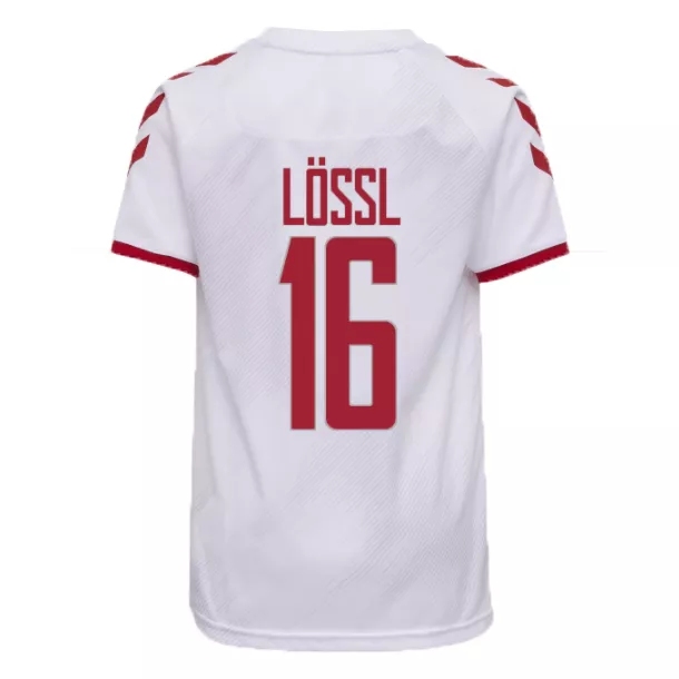 Denmark Jersey Custom LÖSSL #16 Soccer Jersey Away 2021 - bestsoccerstore