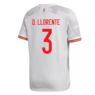 Spain Jersey Custom Away D.LLORENTE #3 Soccer Jersey 2020 - bestsoccerstore