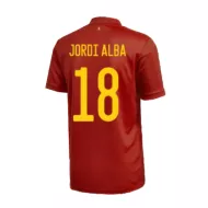 Spain Jersey Custom Home JORDI ALBA #18 Soccer Jersey 2020 - bestsoccerstore