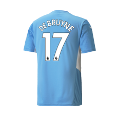 Manchester City Jersey Custom Home Kevin de Bruyne #17 Soccer Jersey 2021/22