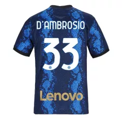 Inter Milan Jersey Custom Home D'AMBROSIO #33 Soccer Jersey 2021/22 - bestsoccerstore