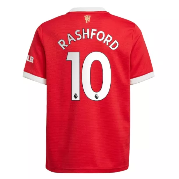 Manchester United Jersey Custom Home RASHFORD #10 Soccer Jersey 2021/22 - bestsoccerstore